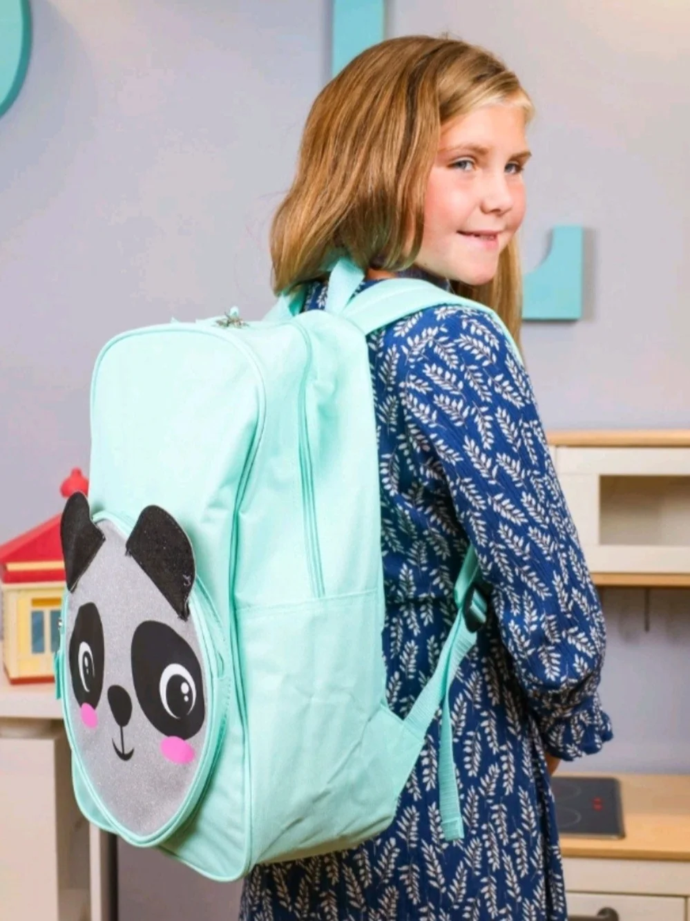 Mint Panda Kids Backpack 17